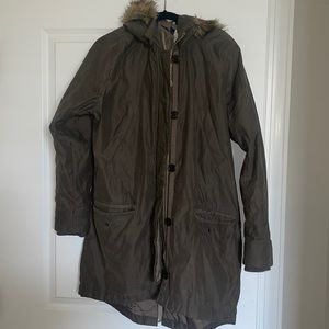 Abercrombie & Fitch dark green winter coat, no insert